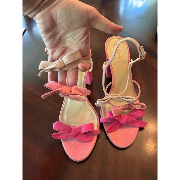 J.CREW Stella bows heels shoe Pink Size 8.5 Homecoming Dance Rush - Picture 8 of 8